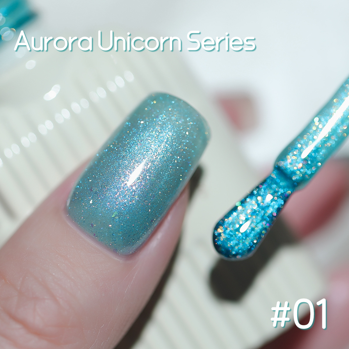 Esmalte de Uñas en Gel Fototerapia Aurora Efecto Brillante para Manicura