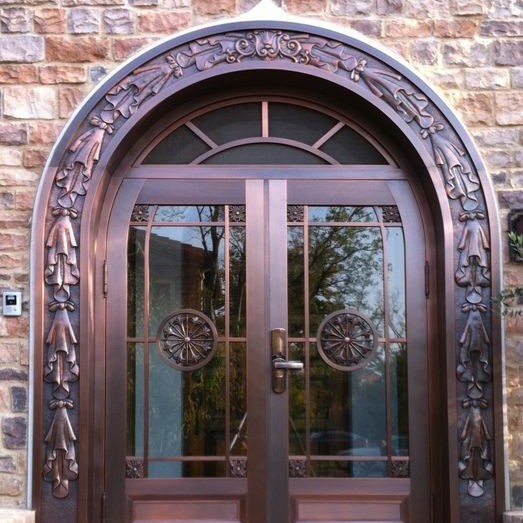 批发河南许昌别墅铜门漯河不锈钢铜门三门峡入户铜门南阳钢铜大门