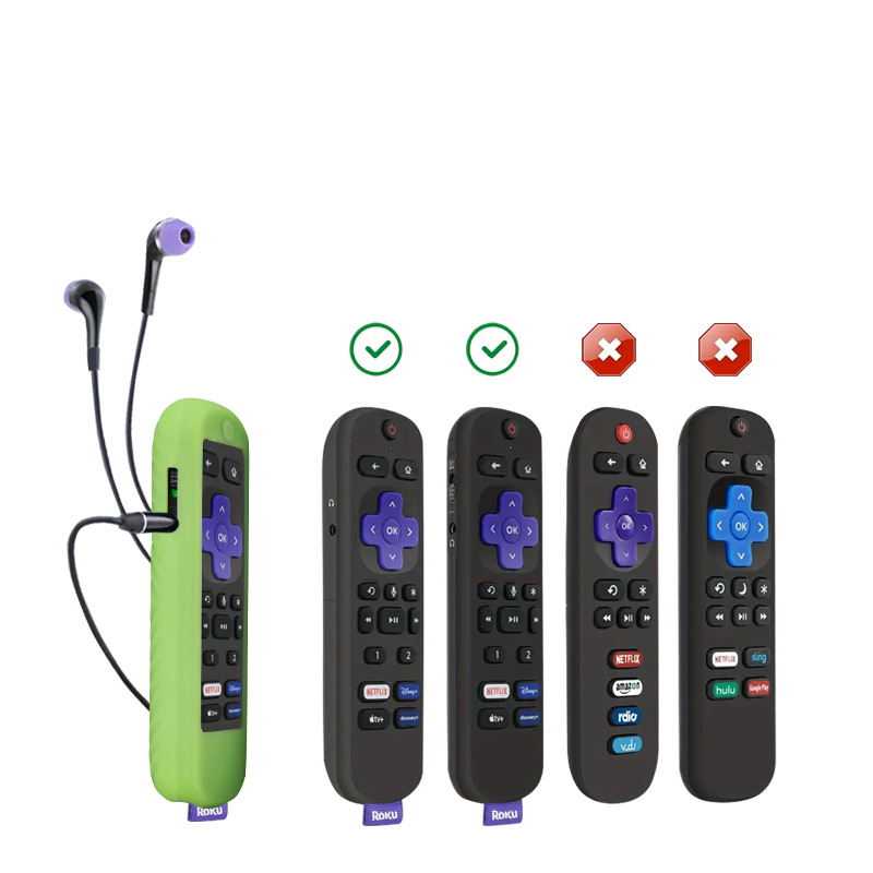 Aplicable a TCL Roku Voice Remote Pro auriculares resistentes a caídas TV Control remoto cubierta protectora de silicona