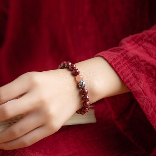 Factory-delivered cinnabar bracelet with high content of purple gold sand lotus commercial gift e-commerce live broadcast