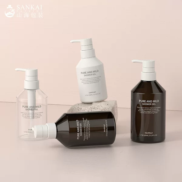 Spot Small Batch Customized 300ml500ml Care Bottle Men's Shampoo Shower Gel Plastic Empty Bottle Packaging