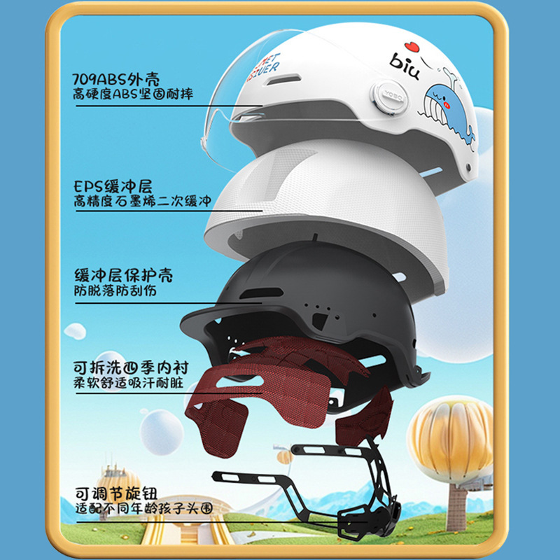 Casco 3c certificado casco infantil 6 - 12 años de verano ventilado patineta ventilado casco de bicicleta eléctrica