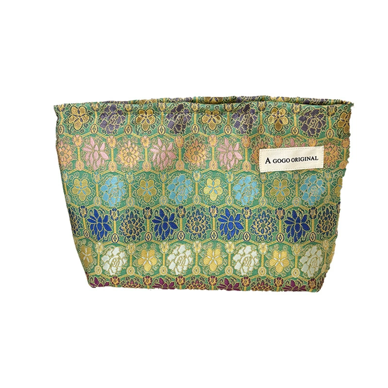 Handheld cosmetic bag, ethnic storage bag, small clutch bag, Chinese style, ethnic style, Birthday gift