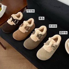 河南桑坡村女雪地靴2025泰迪卷毛小可爱舒适保暖丑萌可爱软底便鞋