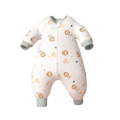  Newborn Baby Leg-Up Sleeping Bag Spring and Summer Pure Cotton Gauze Children's Sleeping Bag Front Four Back Two Cartoon Anti-Kick Blanket