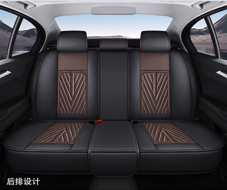 Car Seat Cushion, Universal for All Seasons, Perforated Nappa Leather, Full Coverage for Five Seats, Seat Cover, Amazon Wholesale