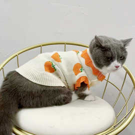 工厂货源2022宠物背心狗狗小猫咪泰迪雪耐瑞法斗针织毛衣可爱风