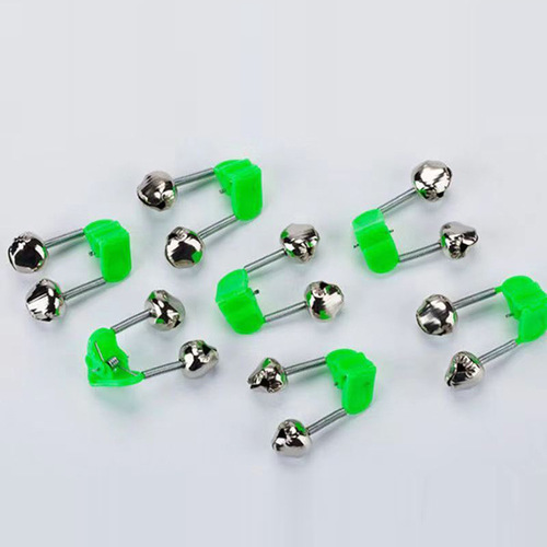 Manufacturer fish bell fishing bell alarm sea pole small bell plastic clip double ring bell fishing gear accessories