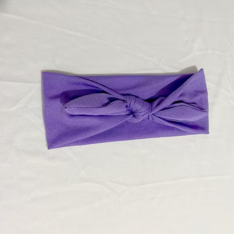 Estilo europeo y americano lindo suave lindo conejo oído diadema color sólido tela anudada banda de Pelo elástico algodón maquillaje cara lavado banda de pelo para las mujeres