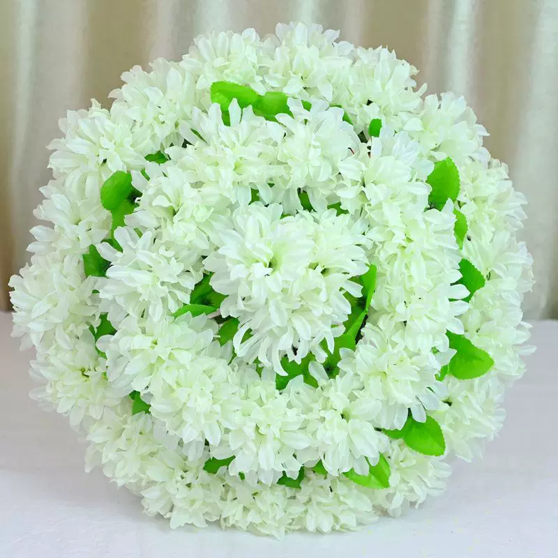 Artificial flower manufacturer wholesale fake flower chrysanthemum wreath Qingming Festival supplies fake flower wreath Qingming artificial flower