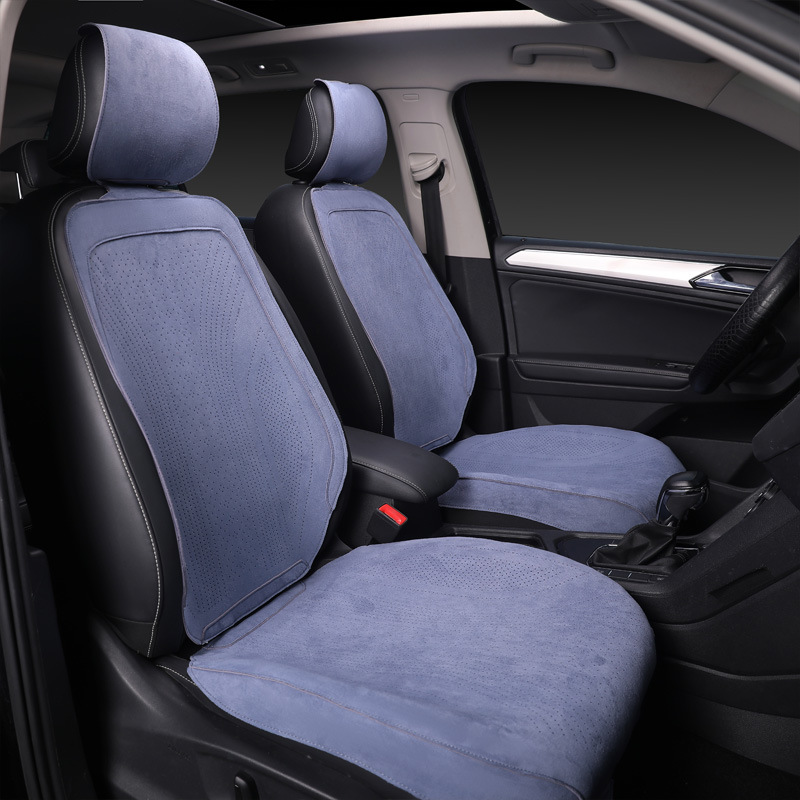 Summer suede car seat cushion, suitable for all seasons, breathable saddle-style car seat pad, ventilated car seat cushion