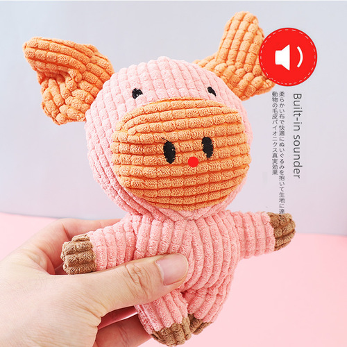 Pet corn fur chew-resistant grinding plush self-entertaining teddy dog cat sound-making toy supplies from the manufacturer wholesale