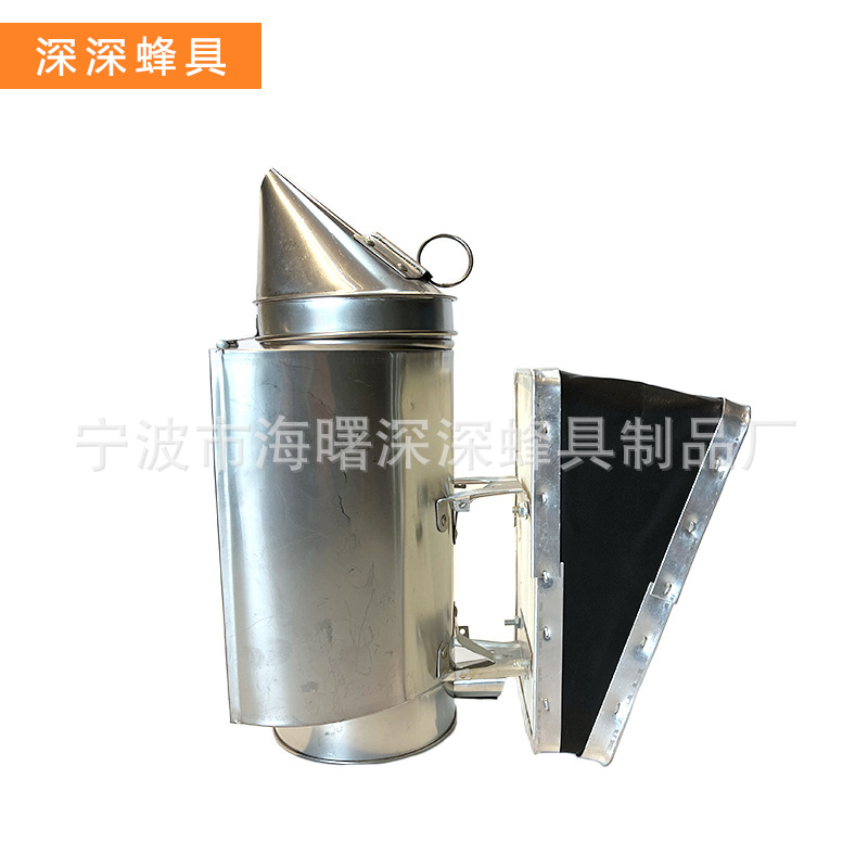 养蜂工具批发手动喷烟器 不锈钢尖头养蜂牛皮气包喷烟器