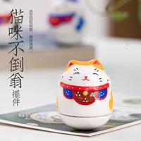 [文创zakka日式杂货 招财猫不倒翁猫咪猫 可爱日式 陶瓷家居摆件]
