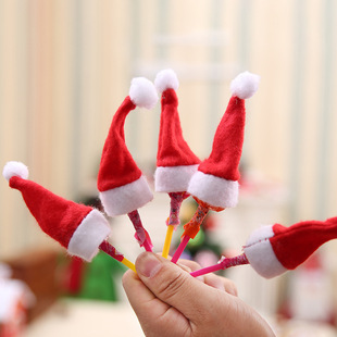 Christmas Decoration Supplies Lollipop Christmas Hat Candy Mini Christmas Hat Non-Woven Kidsren's Christmas Gifts
