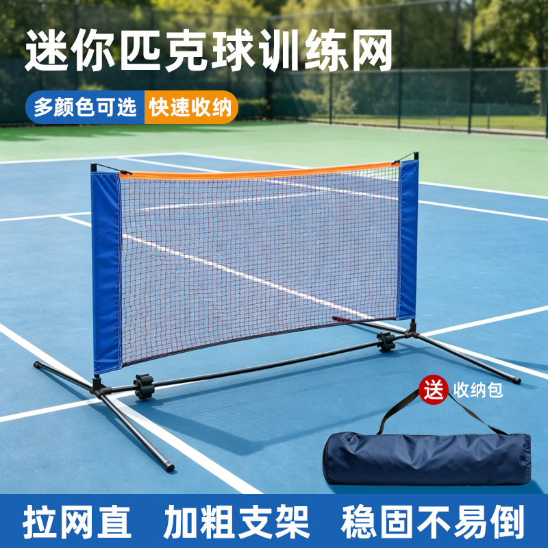 Mini pickleball net for outdoor yard practice, indoor removable and detachable training pickleball net