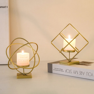 [Strictly Selected] Iron Candlestick Ornaments Restaurant Table Atmosphere Decorations Dining Table Romantic Candlelight Dinner Props