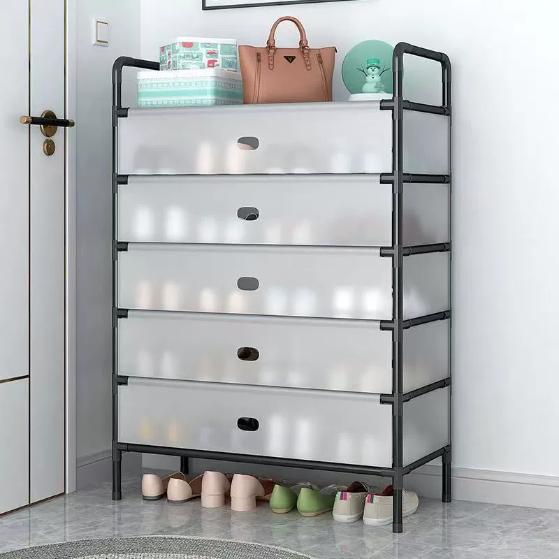 Пылезащитная полка для обуви, прочная и долговечная, утолщенная шкаф для хранения обуви в общежитии, бытовая многослойная полка для обуви большой вместимости для арендного жилья.