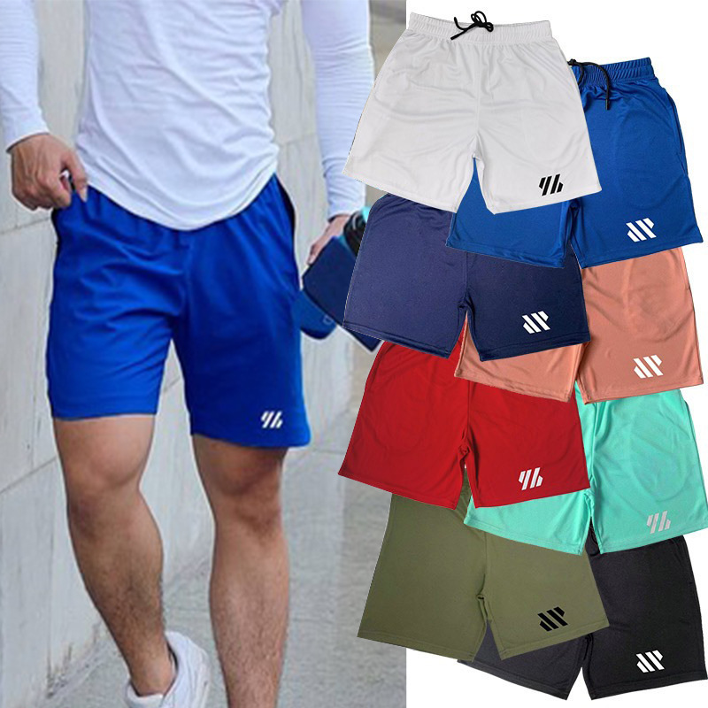 Summer fitness shorts men's sports shorts running loose stretch basketball training pants quick-drying beach pants