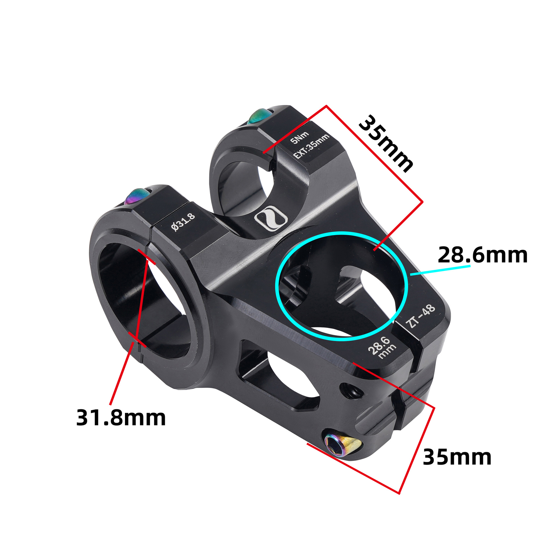 ZTTO Bicicleta de montaña Bicicleta de pie CNC Aleación de aluminio ultraligera hueca Manguera corta de pie 31.8*35 elevador de velocidad