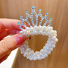 Children's tiara for princess from pearl, hair rope, flowered