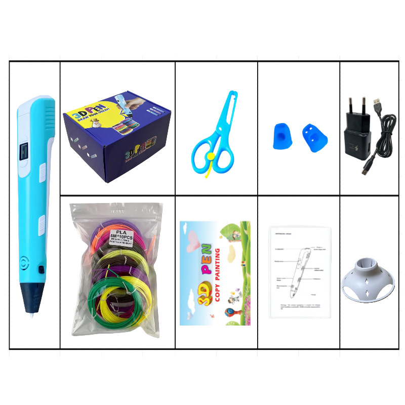 Fábrica directa de impresión 3D pincel infantil puzzle pincel DIY arte tridimensional creación de graffiti pincel explotador transfronterizo