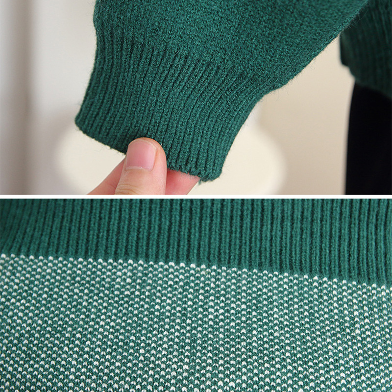 6684 ropa de otoño e invierno para niños suéter de cuello redondo para niños camisa de fondo gruesa fresca de moda 2025 nuevo suéter de bebé invierno