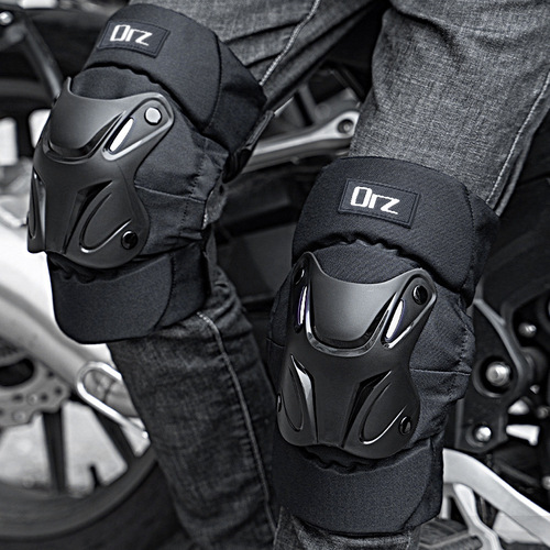 Orz motorcycle knee pads, elbow pads, short full set of motorcycle riding protective gear, anti-fall, windproof knees, universal for men in all seasons