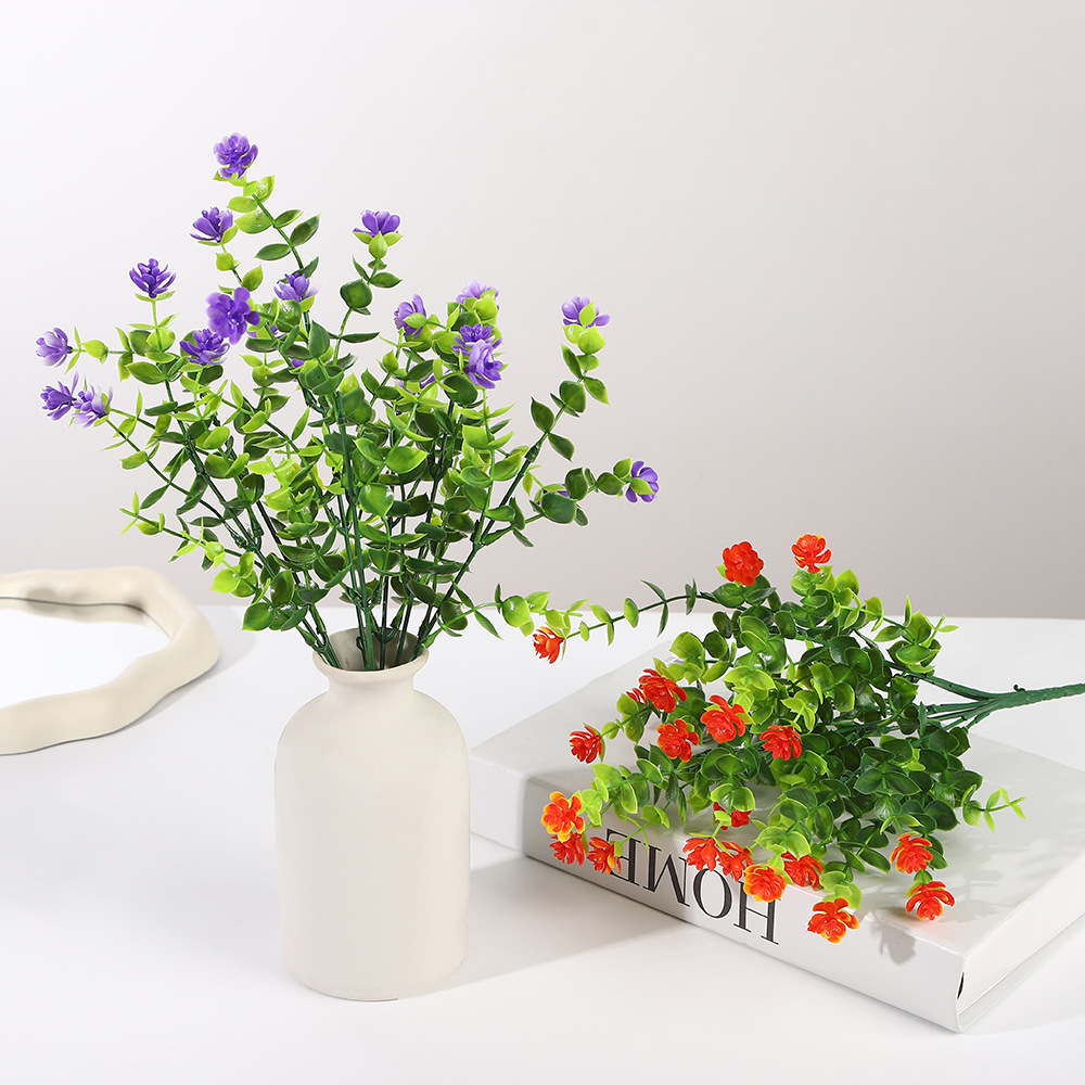 Transfronterizos calientes flores de simulación 7x35 mallas de camellia de montaña de Yougali flores falsas de plástico de simulación de plantas verdes props de disparo de flores
