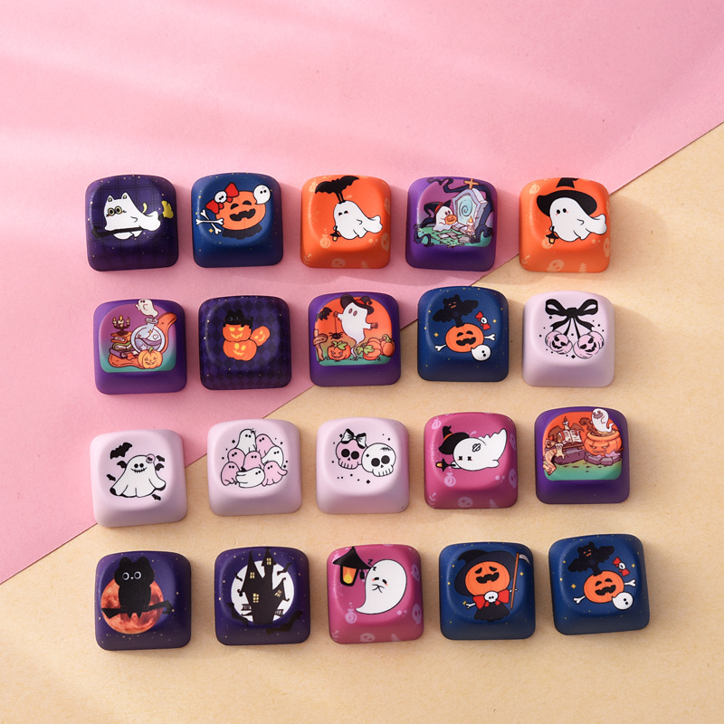 Cross-border creative Halloween stress-relief keycaps, sublimation keycap accessories, decorative keyboard caps, keycap gadgets and accessories Cross-border creative Halloween stress-relief keycaps, sublimation keycap accessories, decorative keyboard caps, keycap gadgets and accessories