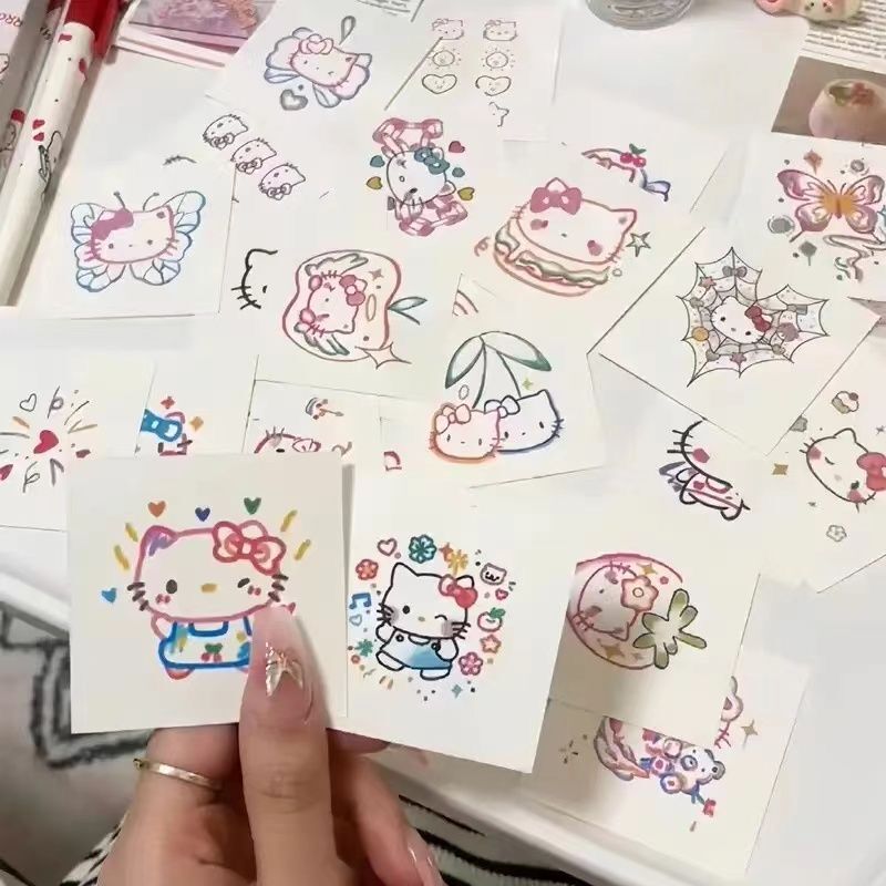 Creative Dopamine Colorful Kitty Cat Tattoo Waterproof Long-Lasting Realistic Cartoon Cute Fashionable Washable Sticker for Girls Creative Dopamine Colorful Kitty Cat Tattoo Waterproof Long-Lasting Realistic Cartoon Cute Fashionable Washable Sticker for Girls