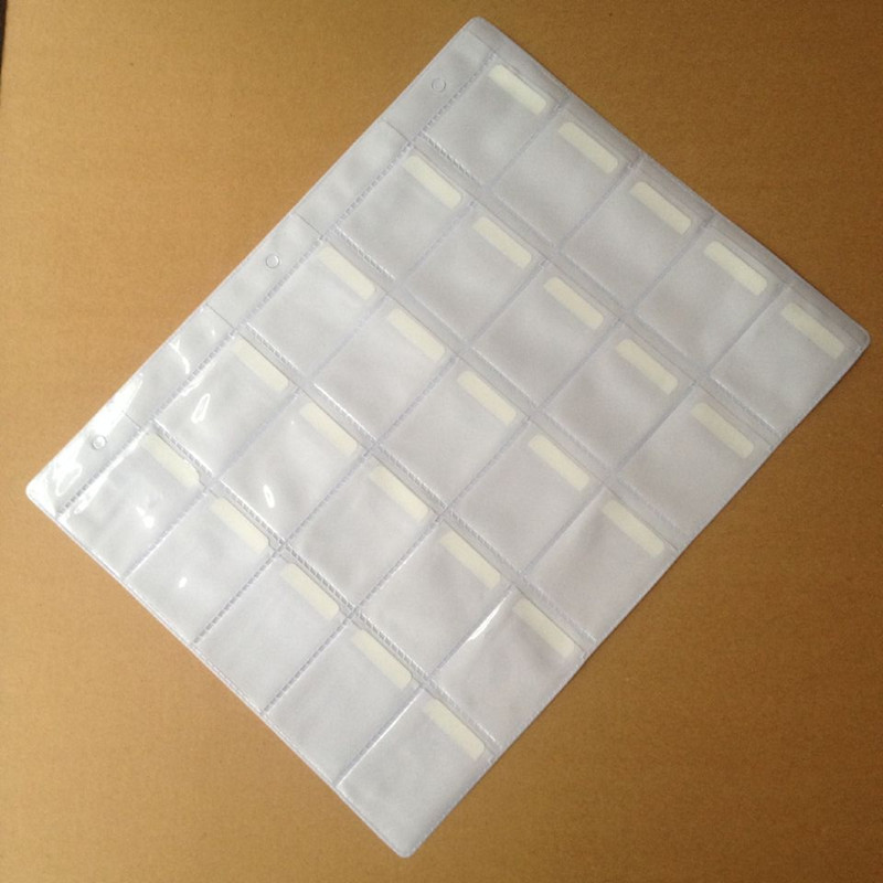 五金纽扣25格样品袋金属拉片拉链头白色眼高频热压辅料多格样板袋