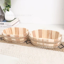 木质工艺品;摆件支架;木桶