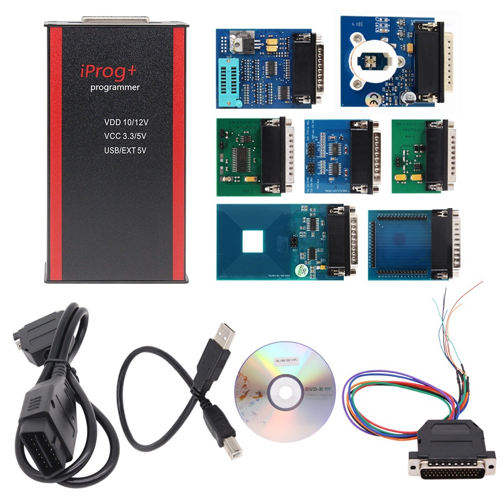 7个适配器V89 IPROG Pro IMMO+Mileage Correction+Airbag Reset