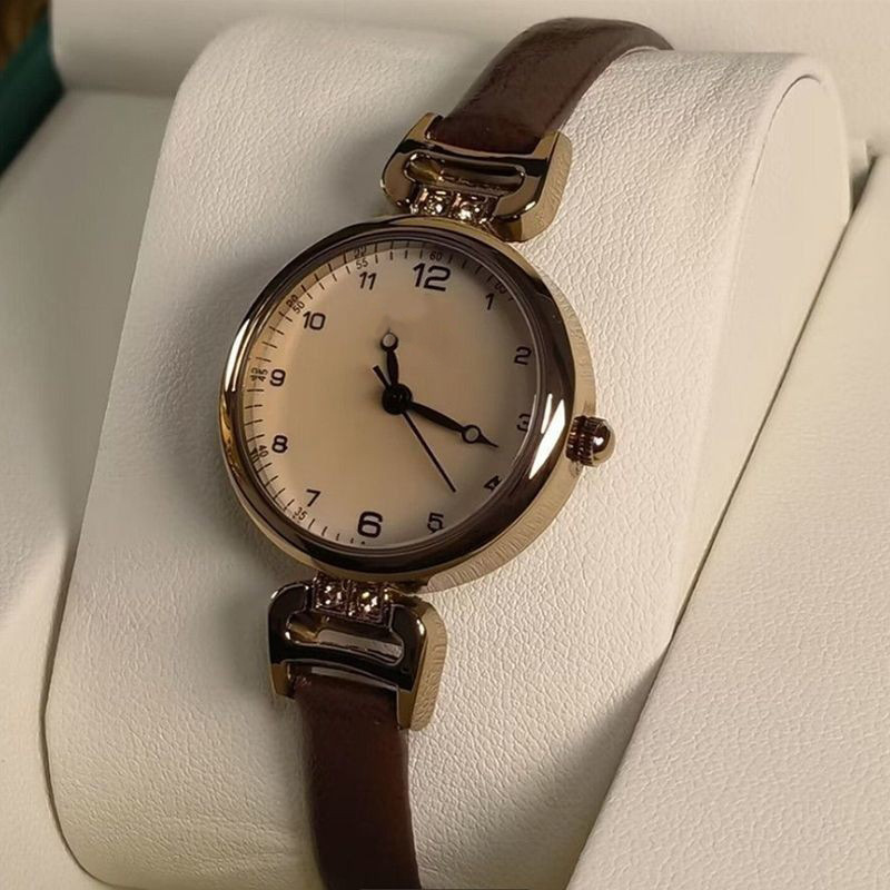High-Value Exam Women's Watch, Retro Small Fragrance Style, Ins Light Luxury Student Small Dial Quartz Watch, Waterproof