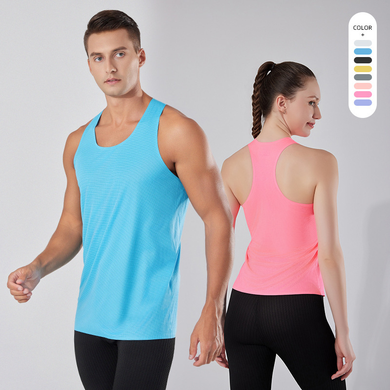 Lightweight Quick-drying Vest Men's Sports Sleeveless Breathable Fitness Clothing Track and Field Training Men's and Women's Running Pressure Vest