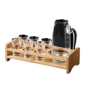 白酒分酒器玻杯璃收纳架 酒杯收纳酒杯套装托盘展示架