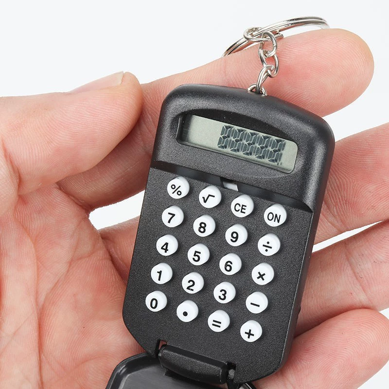 Hot products wholesale novel and cute mini transparent flip calculator convenient portable student computer gift