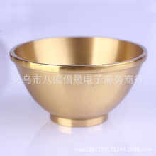 2.5寸铜碗铜勺铜筷子 铜加厚黄铜碗 手工铜餐具铜饭碗