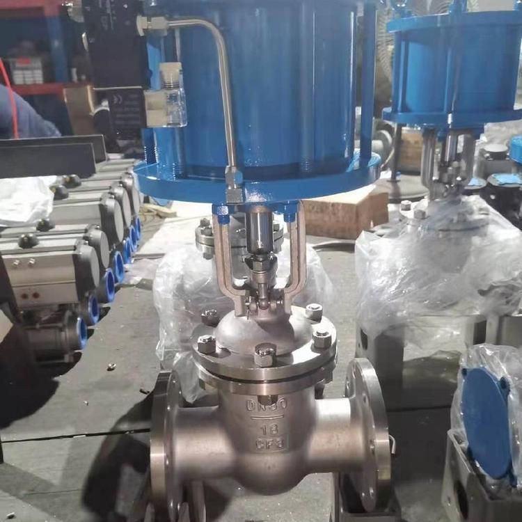 Z641Y-100P 不锈钢气动法兰闸阀 高压气动闸阀 双作用普通三联件