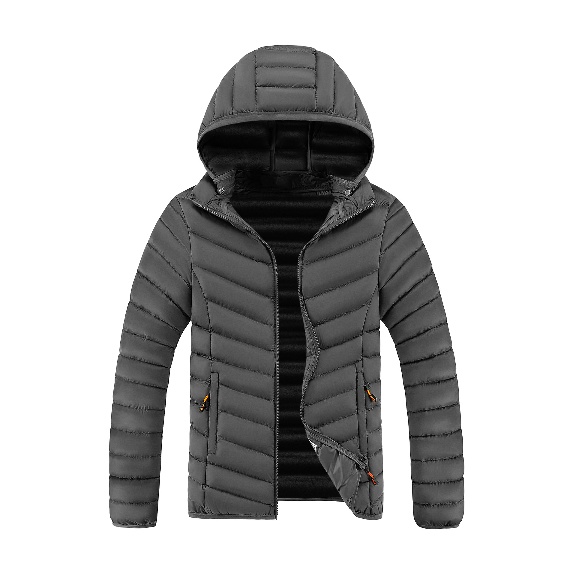 Cross-border ligero abajo abrigo desmontable sombrero de los hombres y las mujeres de la misma capa forrada de algodón-acolchado abrigo casual brillante fábrica al por mayor