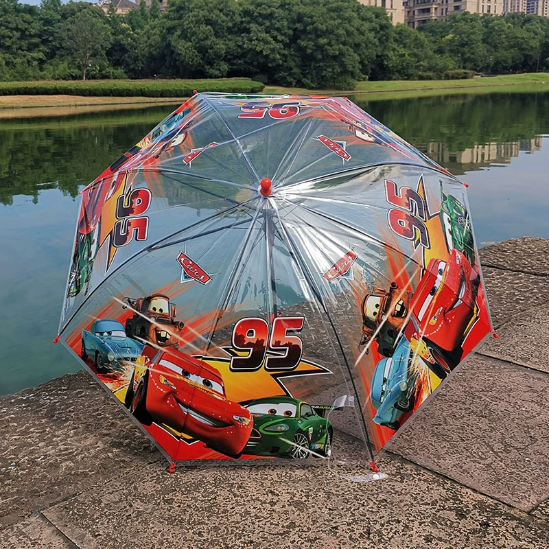Детский прозрачный зонт для мальчиков и девочек, детский сад, Детский динозавр, Сверхлегкий мультяшный автоматический зонт
