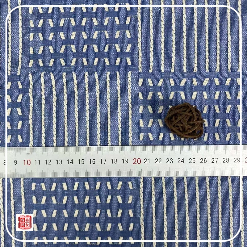 メーカー既製ライン幾何学ジャカード生地シンプルなスタイル凹凸先染めジャカード枕カーテン生地|undefined