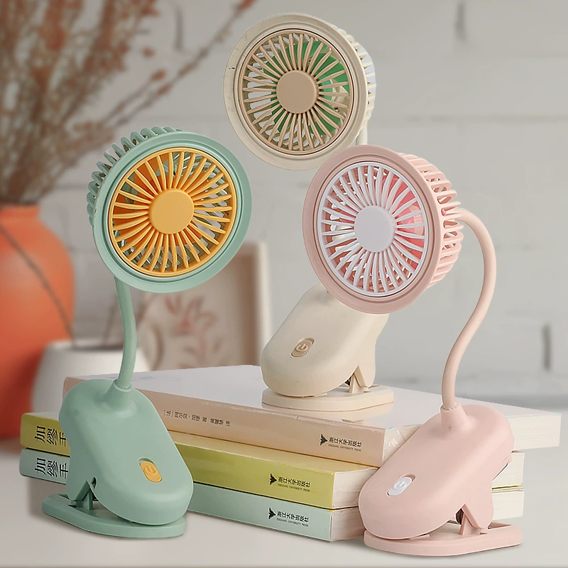 Креативный USB Перезаряжаемый вентилятор с зажимом для коляски Office Summer маленький настольный мини-электрический вентилятор