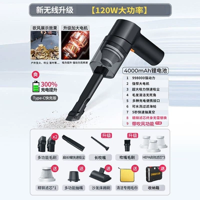 Chigo Car Wireless Vacuum Cleaner, Tozsoranlar - max-new-wireless-explosion-suction-steel-filter-storage-box