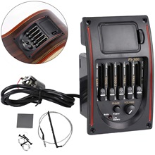 民谣古典木吉他拾音器 5段EQ均衡器 五段吉它拾音器前置扩音器