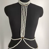 Body chain harness европейская и американская сексуальная соблазнительная многослойная жемчужная цепь