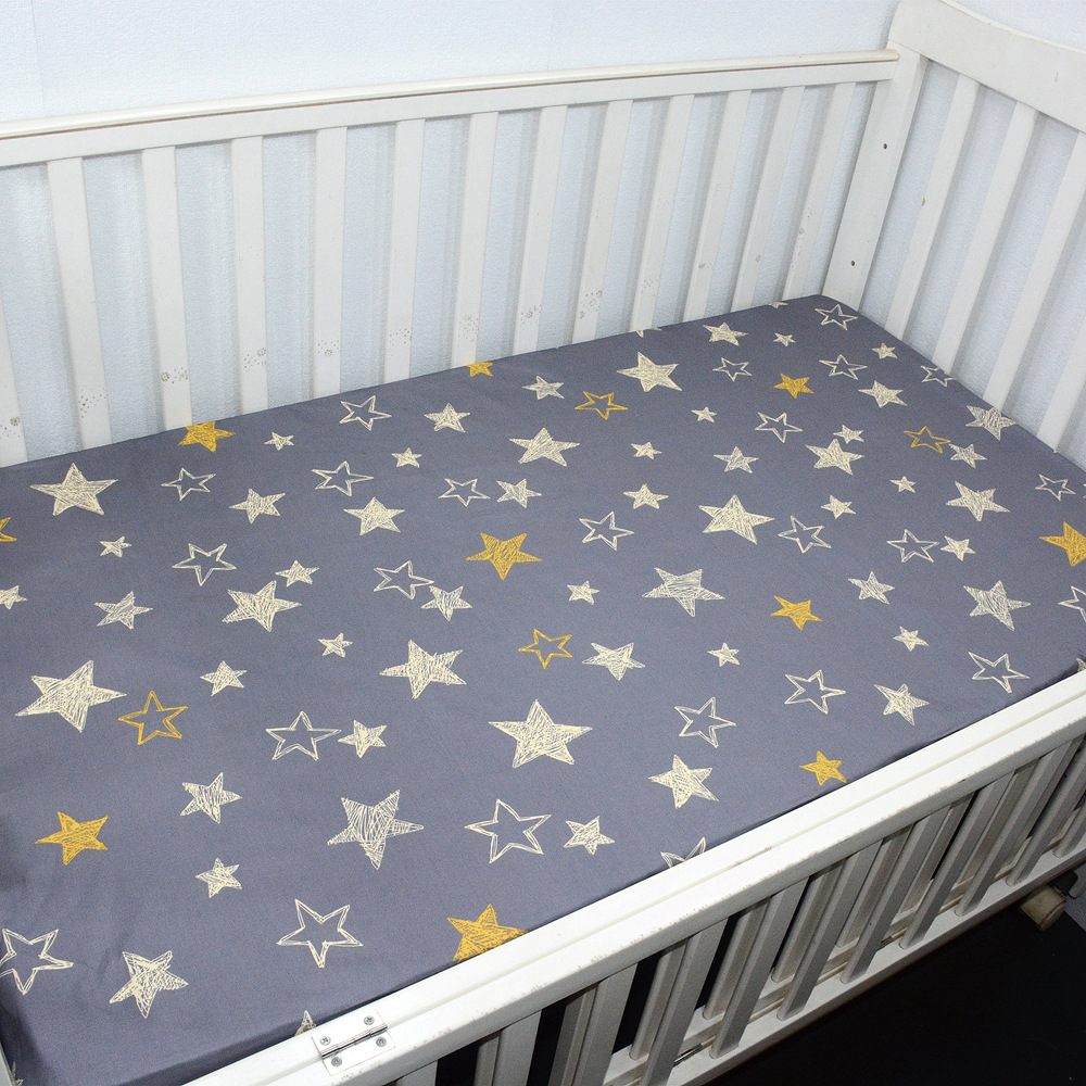 Baby Fitted Bed Sheets, Class a Pure Cotton Mattress Cover, Kidsren's Fitted Bed Sheets, Newborn Bedding, Baby Spliced ​​Bed Sheets Wholesale