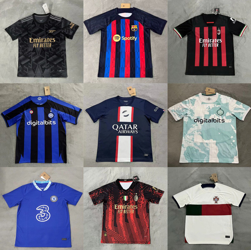 Inter Milan Jersey, Paris, Chelsea, Arsenal, Dortmund, Liverpool, Napoli, Atletico Madrid, Real Madrid, Barcelona Football Uniforms Inter Milan Jersey, Paris, Chelsea, Arsenal, Dortmund, Liverpool, Napoli, Atletico Madrid, Real Madrid, Barcelona Football Uniforms