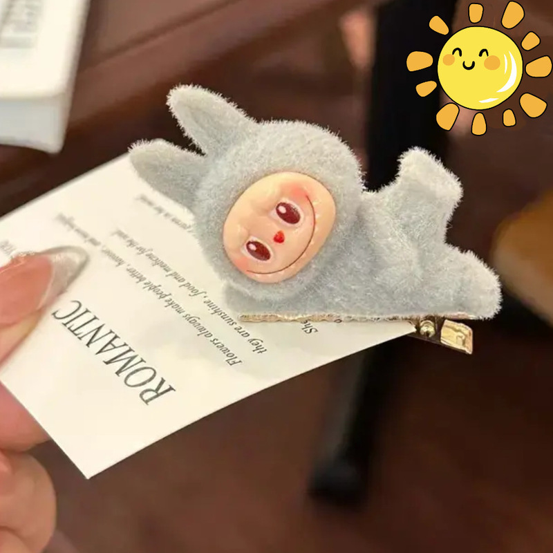 バブルマート周辺小型人形ラブブヘアピンかわいいガーリーハートサイド前髪クリップカモノハシクリップヘアアクセサリー女性用|undefined